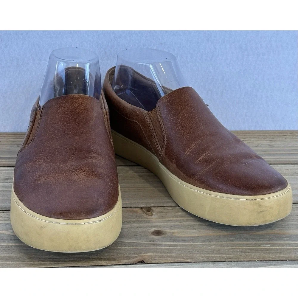 Frye Ivy Slip On Leather Comfort Capsule Natural Women 8.5 Brown Good